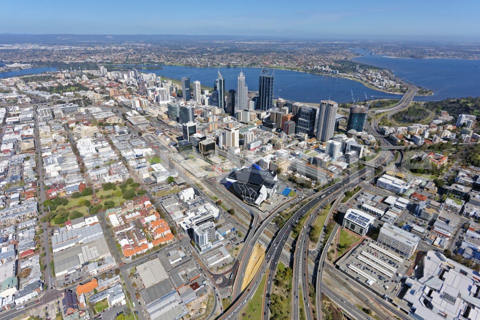 Aerial Image of Perth CBD From The North