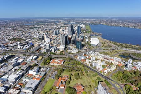 Aerial Image of PERTH CBD FROM THE WEST