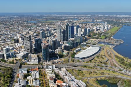 Aerial Image of PERTH CBD FROM THE WEST