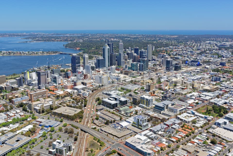 Aerial Image of Northbridge And Perth CBD, Looking South-West