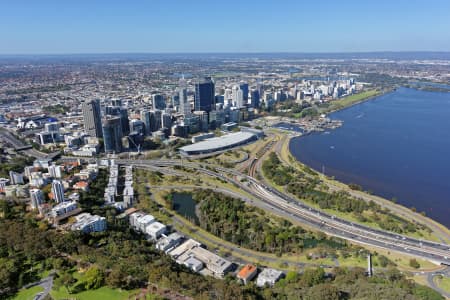 Aerial Image of KINGS PARK LOOKING WEST TO PERTH CBD