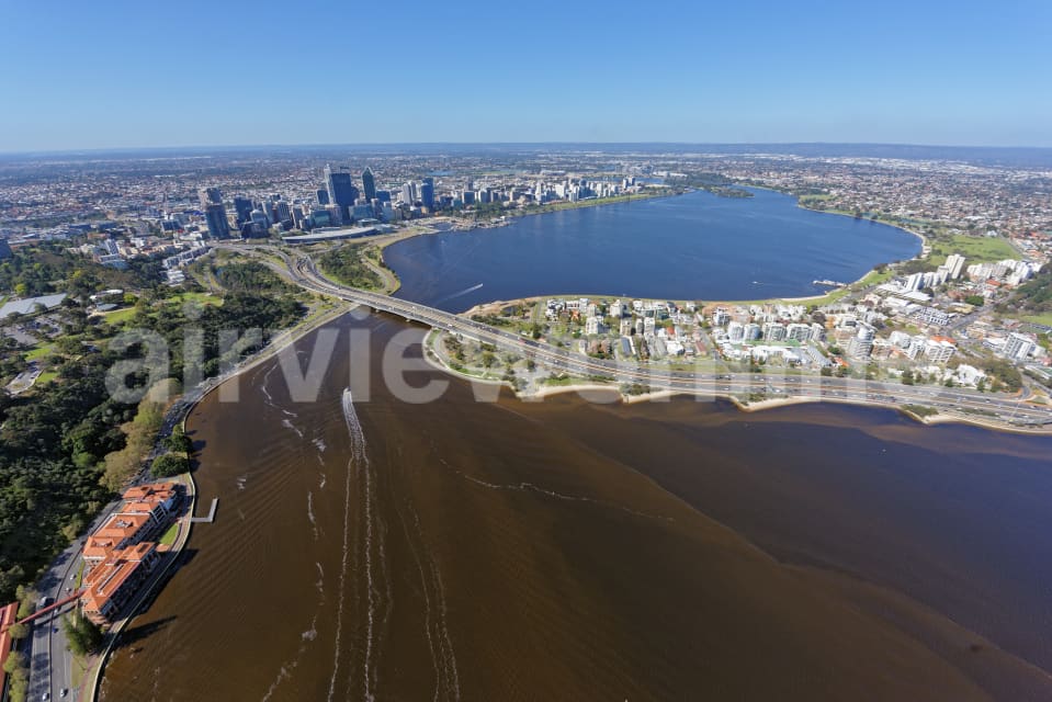 Aerial Image of South Perth Looking West