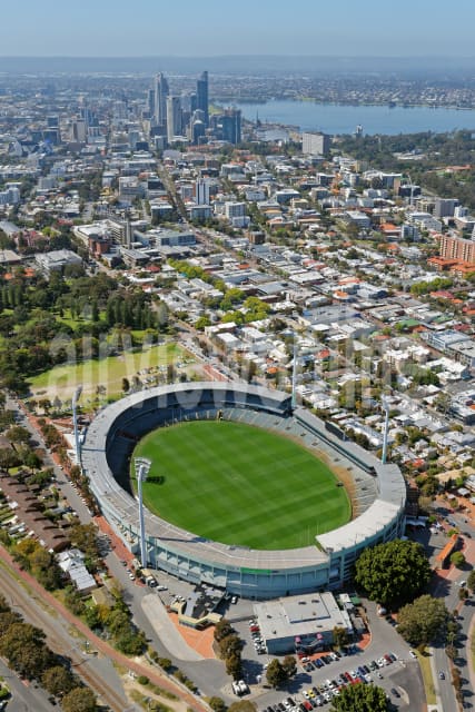 Aerial Image of Domain Stadium Looking East To Perth CBD