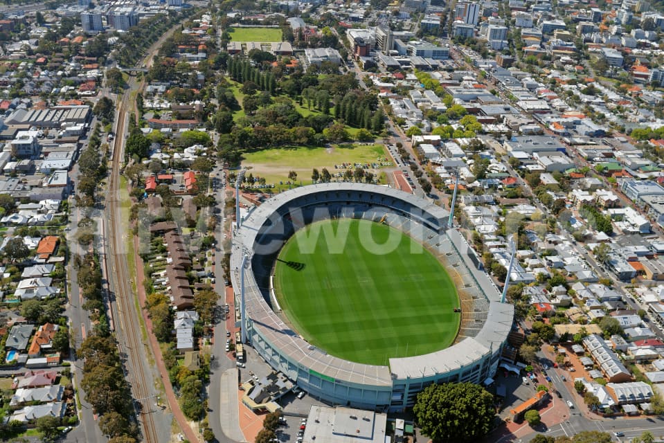 Aerial Image of Domain Stadium Looking East