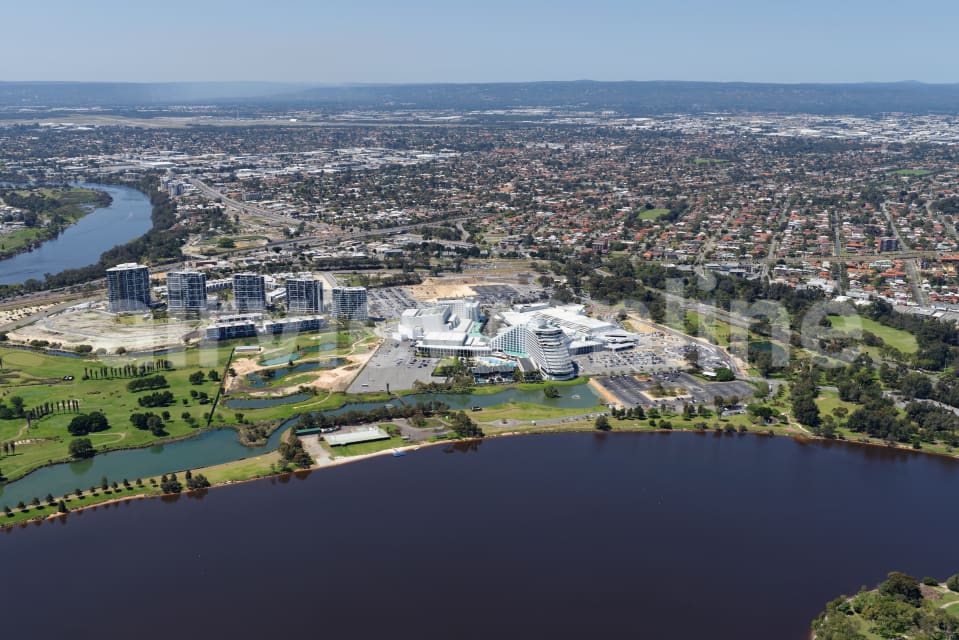 Aerial Image of Burswood Looking East Over Suburbs