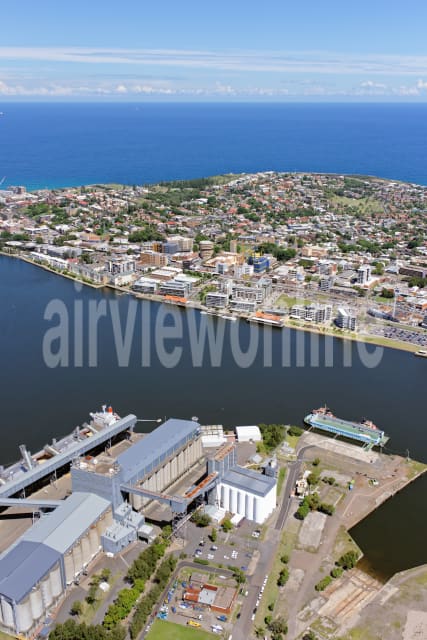Aerial Image of Port Of Newcastle Looking South-East Over City