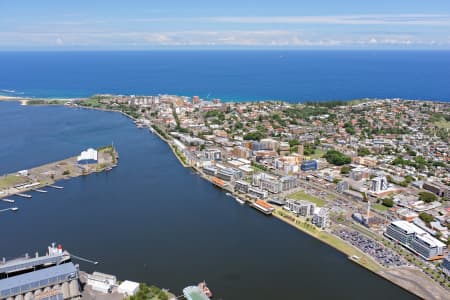 Aerial Image of PORT OF NEWCASTLE LOOKING EAST OVER CBD