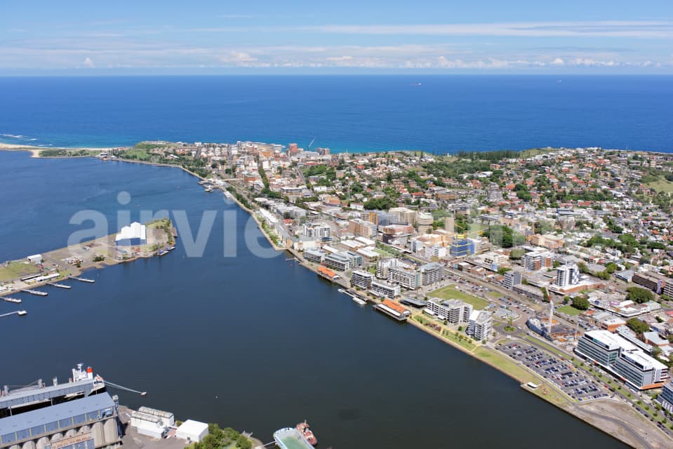 Aerial Image of Port Of Newcastle Looking East Over CBD