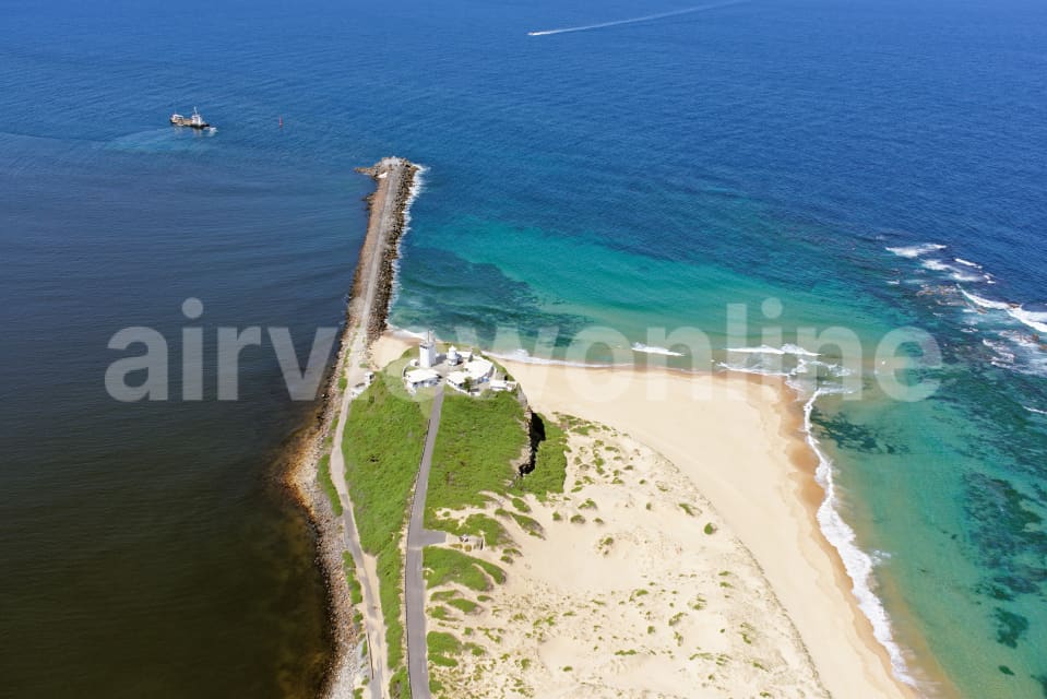 Aerial Image of Nobbys Lighthouse Looking North-East