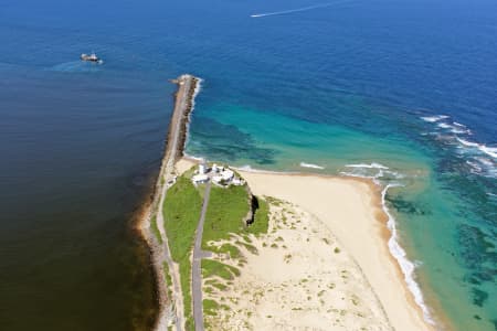 Aerial Image of NOBBYS LIGHTHOUSE LOOKING NORTH-EAST