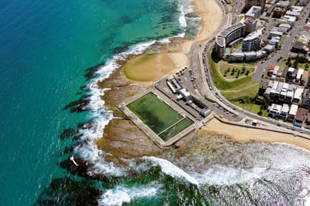 Aerial Image of NEWCASTLE OCEAN BATHS VIEWED FROM THE EAST