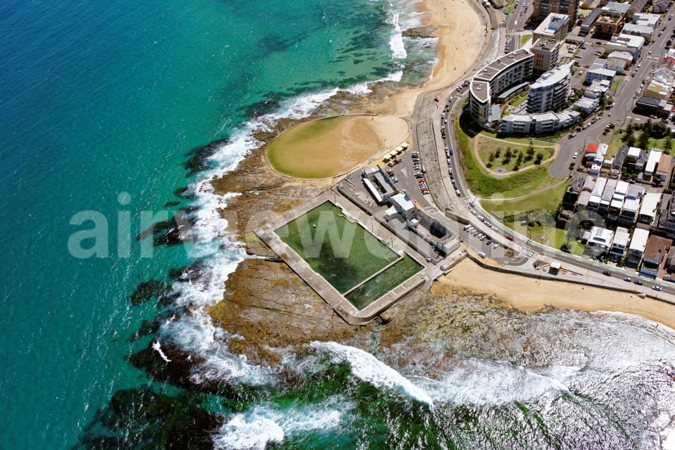 Aerial Image of Newcastle Ocean Baths Viewed From The East