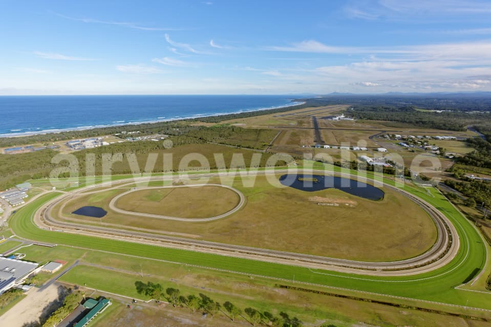 Aerial Image of Coffs Harbour Racecourse And Airport
