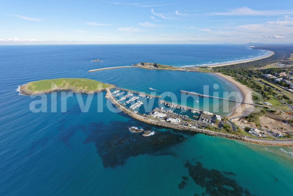 Aerial Image of Coffs Harbour Marina Looking South