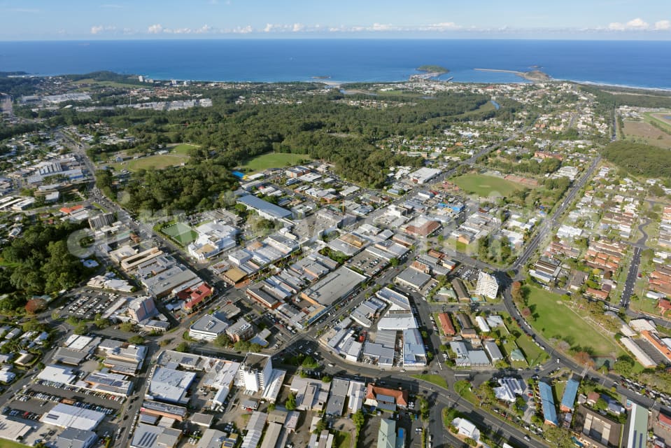 Aerial Image of Coffs Harbour Looking East