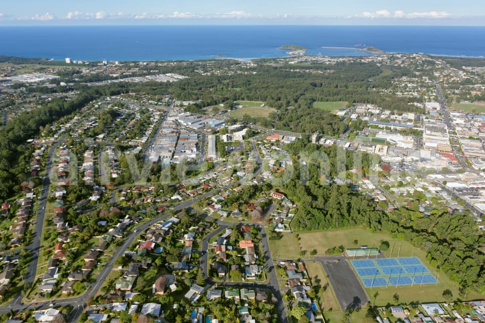 Aerial Image of Coffs Harbour Looking East