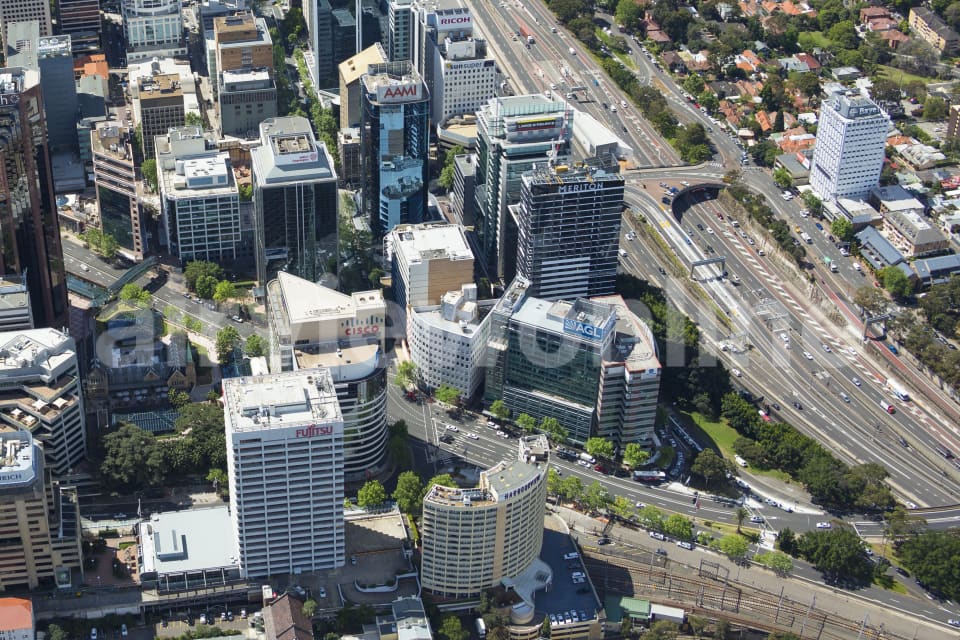 Aerial Image of North Sydney Close Up