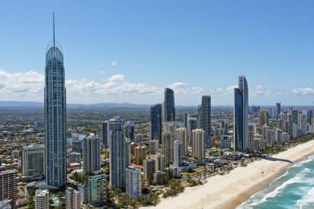 Aerial Image of SURFERS PARADISE CBD, LOOKING NORTH-WEST
