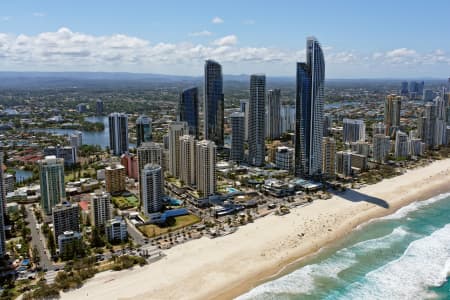 Aerial Image of SURFERS PARADISE LOOKING NORTH-WEST