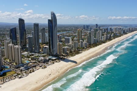 Aerial Image of SURFERS PARADISE LOOKING NORTH-WEST