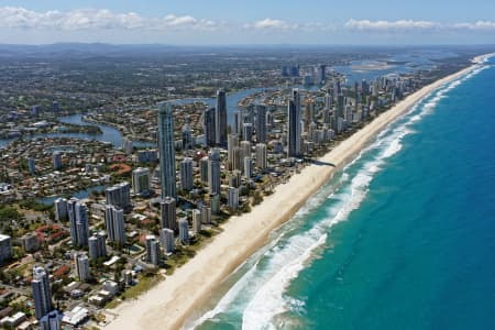 Aerial Image of SURFERS PARADISE LOOKING NORTH-WEST