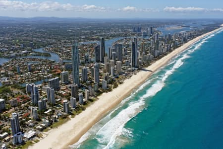 Aerial Image of SURFERS PARADISE LOOKING NORTH-WEST