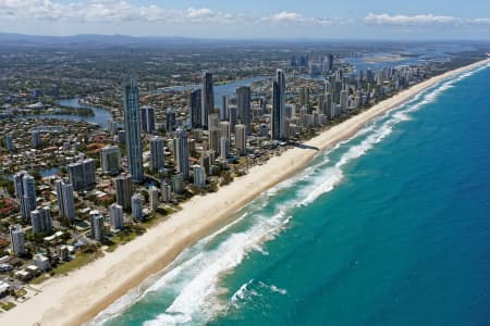 Aerial Image of SURFERS PARADISE LOOKING NORTH-WEST