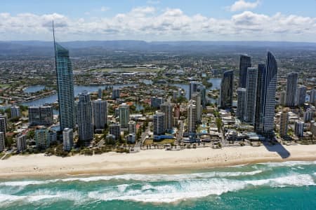 Aerial Image of SURFERS PARADISE VIEWED FROM THE EAST