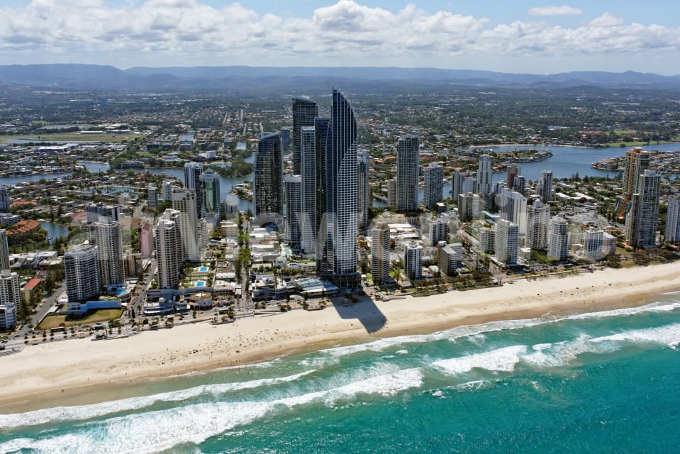 Aerial Image of Surfers Paradise Viewed From The East