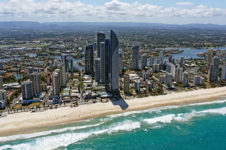 Aerial Image of SURFERS PARADISE VIEWED FROM THE EAST