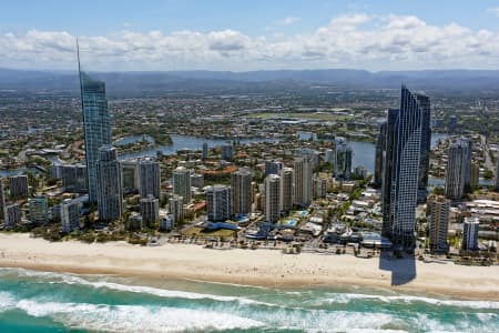 Aerial Image of SURFERS PARADISE VIEWED FROM THE EAST