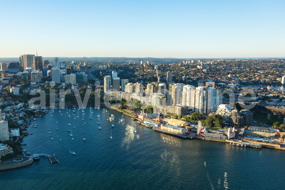 Aerial Image of Lavender Bay, Milsons Point & North Sydney At Dusk