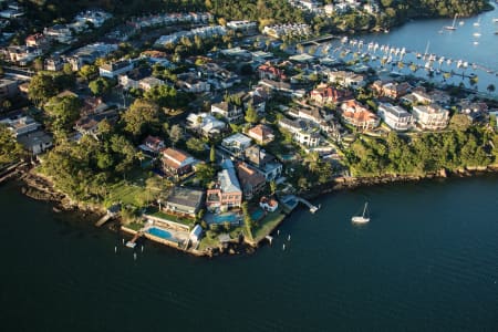 Aerial Image of HUNTERS HILL DUSK