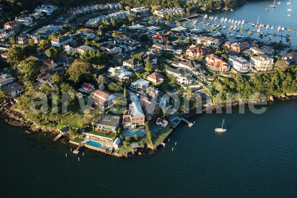 Aerial Image of Hunters Hill Dusk