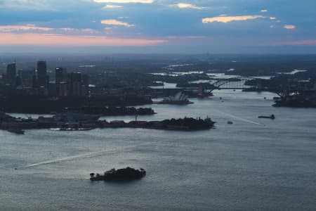 Aerial Image of SYDNEY HARBOUR AND CBD AT NIGHT