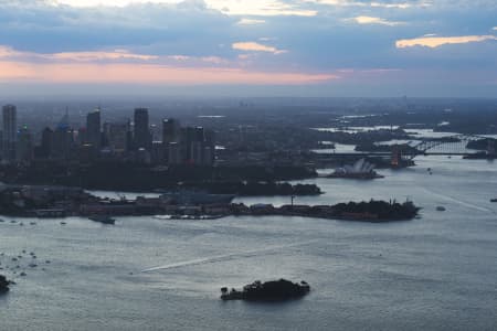 Aerial Image of SYDNEY HARBOUR AND CBD AT NIGHT