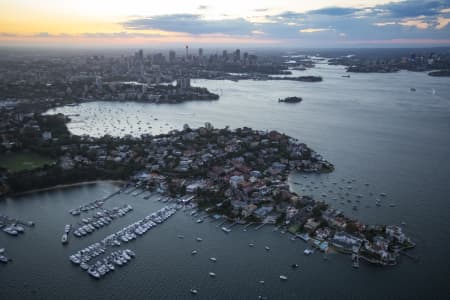 Aerial Image of POINT PIPER DUSK