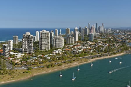 Aerial Image of MAIN BEACH LOOKING SOUTH TO SURFERS PARADISE