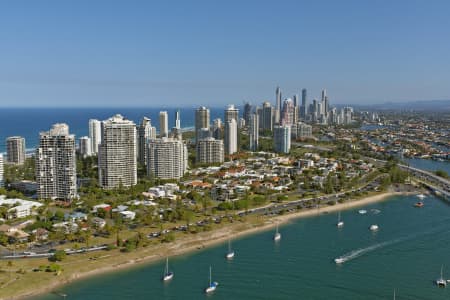 Aerial Image of MAIN BEACH LOOKING SOUTH TO SURFERS PARADISE