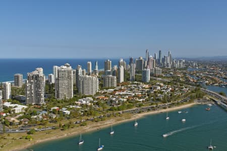 Aerial Image of MAIN BEACH LOOKING SOUTH TO SURFERS PARADISE