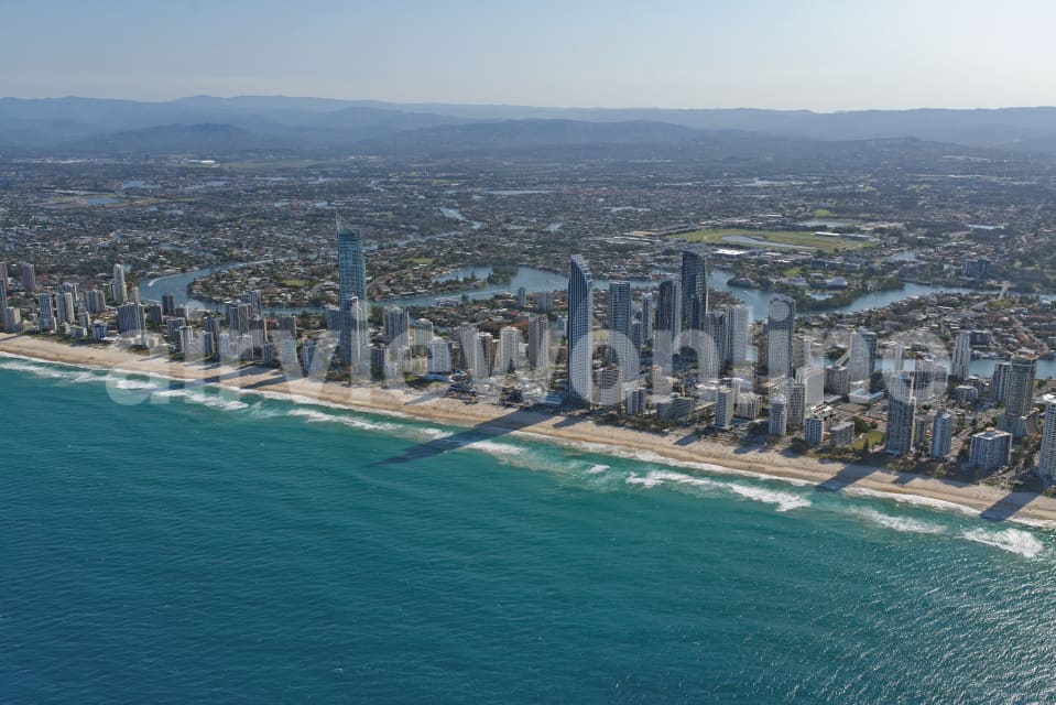 Aerial Image of Surfers Paradise Skyline From The East