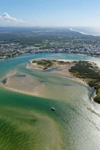 Aerial Image of BRIBIE ISLAND LOOKING NORTH TO CALOUNDRA