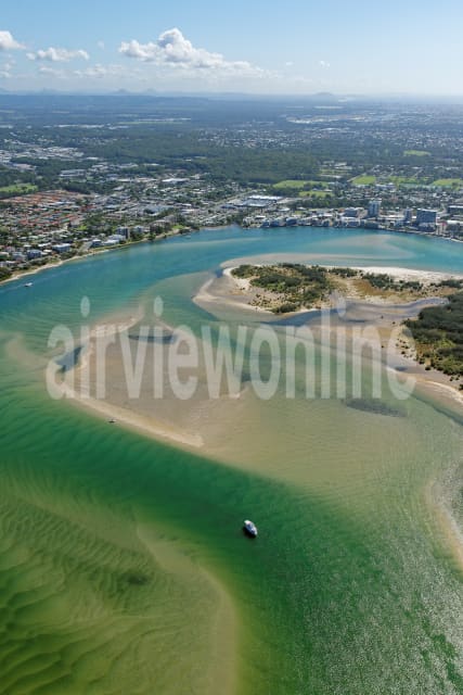 Aerial Image of Bribie Island Looking North To Caloundra