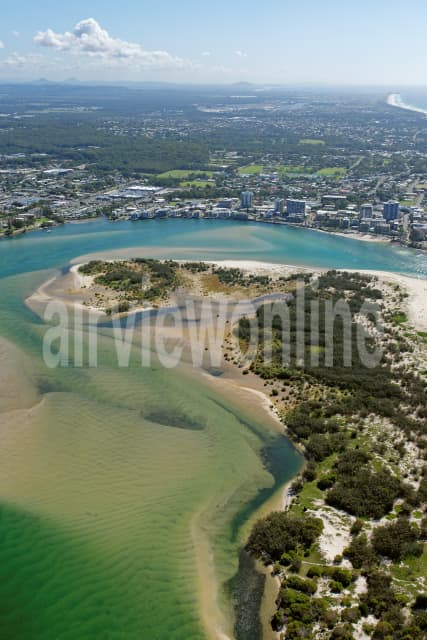 Aerial Image of Bribie Island Looking North To Caloundra