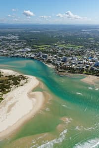 Aerial Image of CALOUNDRA AND BRIBIE ISLAND, LOOKING NORTH-WEST