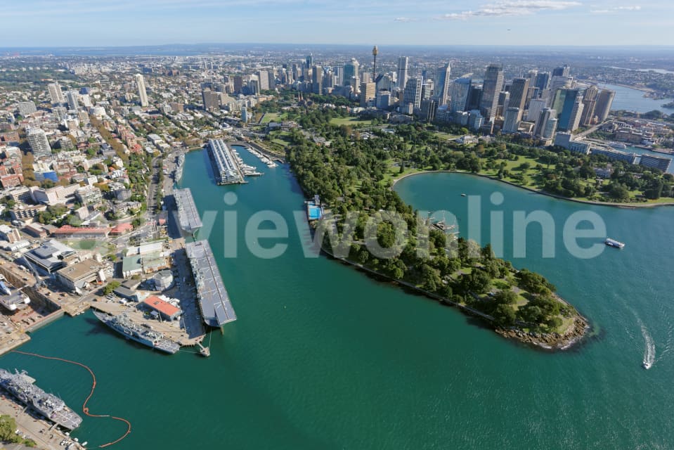 Aerial Image of Royal Botanic Gardens Looking West To Sydney CBD