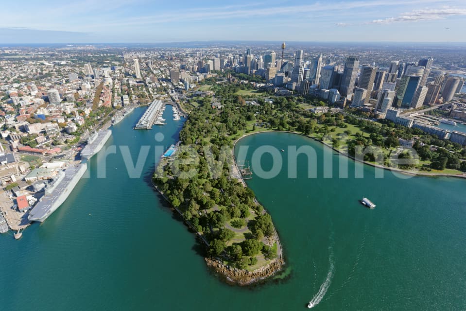 Aerial Image of Royal Botanic Gardens Looking South-West To Sydney CBD