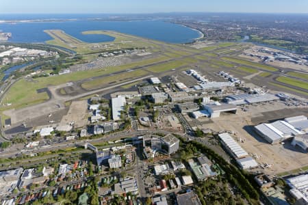 Aerial Image of SYDNEY AIRPORT LOOKING SOUTH-WEST