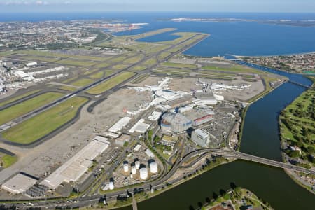 Aerial Image of SYDNEY AIRPORT LOOKING SOUTH-EAST