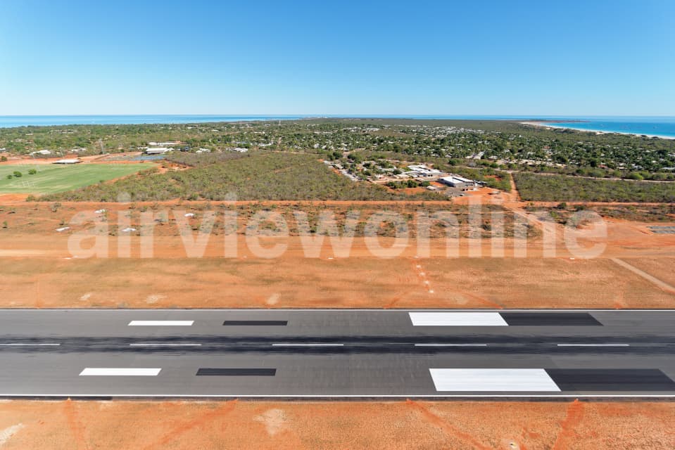 Aerial Image of Broome Airport Runway 10, Looking South